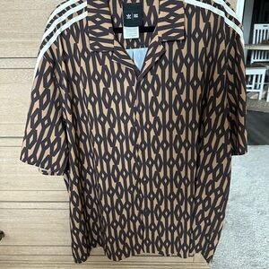 IVY PARK Tan and Black Geometric Shirt